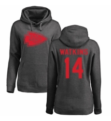 NFL Women's Nike Kansas City Chiefs #14 Sammy Watkins Ash One Color Pullover Hoodie