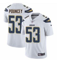 Men's Nike Los Angeles Chargers #53 Mike Pouncey White Vapor Untouchable Limited Player NFL Jersey