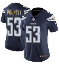 Women's Nike Los Angeles Chargers #53 Mike Pouncey Navy Blue Team Color Vapor Untouchable Limited Player NFL Jersey