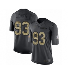 Men's Los Angeles Chargers #93 Justin Jones Limited Black 2016 Salute to Service Football Jersey