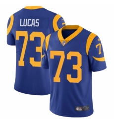 Men's Nike Los Angeles Rams #73 Cornelius Lucas Royal Blue Alternate Vapor Untouchable Limited Player NFL Jersey