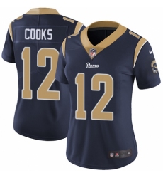 Women's Nike Los Angeles Rams #12 Brandin Cooks Navy Blue Team Color Vapor Untouchable Limited Player NFL Jersey