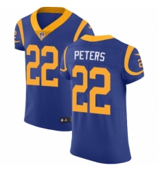Men's Nike Los Angeles Rams #22 Marcus Peters Royal Blue Alternate Vapor Untouchable Elite Player NFL Jersey