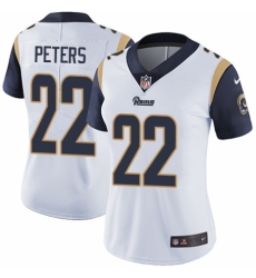 Women's Nike Los Angeles Rams #22 Marcus Peters White Vapor Untouchable Elite Player NFL Jersey