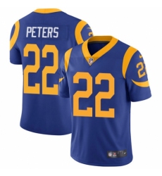 Youth Nike Los Angeles Rams #22 Marcus Peters Royal Blue Alternate Vapor Untouchable Limited Player NFL Jersey