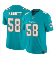 Men's Miami Dolphins #58 Shaquil Barrett Aqua 2023 F.U.S.E Vapor Limited Football Stitched Jersey