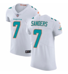 Men's Nike Miami Dolphins #7 Jason Sanders White Vapor Untouchable Elite Player NFL Jersey