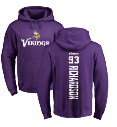 NFL Nike Minnesota Vikings #93 Sheldon Richardson Purple Backer Pullover Hoodie