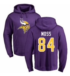 NFL Nike Minnesota Vikings #84 Randy Moss Purple Name & Number Logo Pullover Hoodie