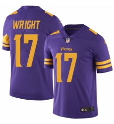 Men's Nike Minnesota Vikings #17 Kendall Wright Limited Purple Rush Vapor Untouchable NFL Jersey