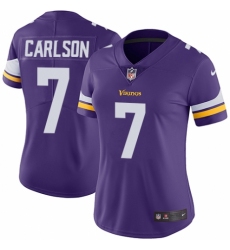Women's Nike Minnesota Vikings #7 Daniel Carlson Purple Team Color Vapor Untouchable Limited Player NFL Jersey