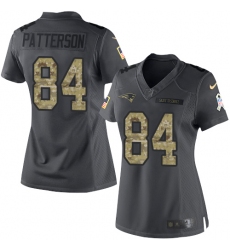 Women's Nike New England Patriots #84 Cordarrelle Patterson Limited Black 2016 Salute to Service NFL Jersey