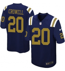 Men's Nike New York Jets #20 Isaiah Crowell Limited Navy Blue Alternate NFL Jersey