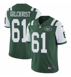 Youth Nike New York Jets #61 Spencer Long Green Team Color Vapor Untouchable Limited Player NFL Jersey