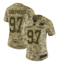 Women's Nike New York Jets #97 Nathan Shepherd Limited Camo 2018 Salute to Service NFL Jersey