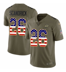 Men's Nike Washington Redskins #26 Orlando Scandrick Limited Olive/USA Flag 2017 Salute to Service NFL Jersey