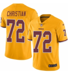 Men's Nike Washington Redskins #72 Geron Christian Limited Gold Rush Vapor Untouchable NFL Jersey