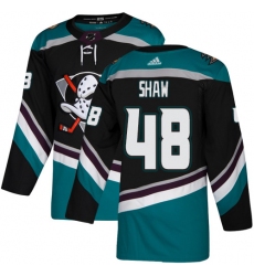Men's Adidas Anaheim Ducks #48 Isac Lundestrom Authentic Black Teal Third NHL Jersey