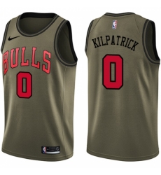 Men's Nike Chicago Bulls #0 Sean Kilpatrick Swingman Green Salute to Service NBA Jersey