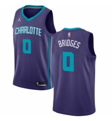 Women's Nike Jordan Charlotte Hornets #0 Miles Bridges Swingman Purple NBA Jersey Statement Edition