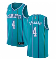 Women's Nike Jordan Charlotte Hornets #4 Devonte Graham Swingman Aqua Hardwood Classics NBA Jersey
