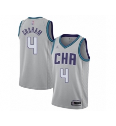 Youth Jordan Charlotte Hornets #4 Devonte Graham Swingman Gray Basketball Jersey - 2019 20 City Edition