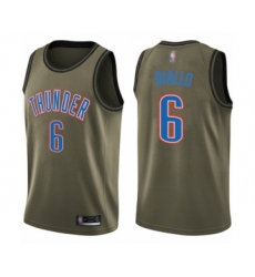 Youth Oklahoma City Thunder #6 Hamidou Diallo Swingman Green Salute to Service Basketball Jersey