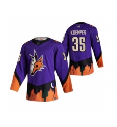 Men's Arizona Coyotes #35 Darcy Kuemper Purple 2020-21 Reverse Retro Alternate Hockey Jersey
