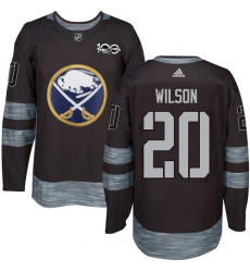 Men's Adidas Buffalo Sabres #20 Scott Wilson Authentic Black 1917-2017 100th Anniversary NHL Jersey