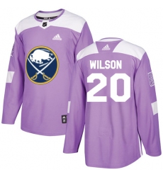 Men's Adidas Buffalo Sabres #20 Scott Wilson Authentic Purple Fights Cancer Practice NHL Jersey