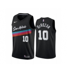 Men's San Antonio Spurs #10 DeMar DeRozan Black City Edition Fiesta 2020-21 Stitched Basketball Jersey
