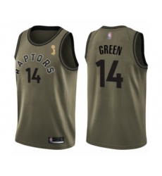 Youth Toronto Raptors #14 Danny Green Swingman Green Salute to Service 2019 Basketball Finals Champions Jersey