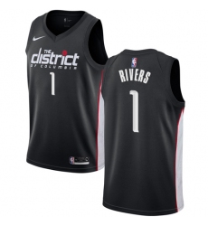 Men's Nike Washington Wizards #1 Austin Rivers Swingman Black NBA Jersey - City Edition