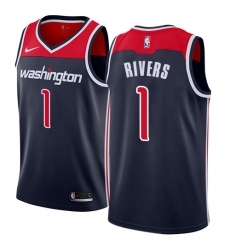 Men's Nike Washington Wizards #1 Austin Rivers Swingman Navy Blue NBA Jersey Statement Edition