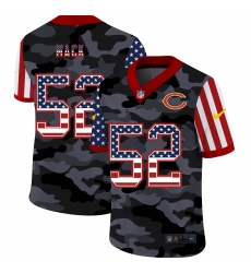 Men's Chicago Bears #52 Khalil Mack Camo Flag Nike Limited Jersey