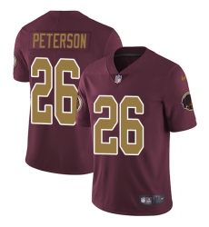 Youth Nike Washington Redskins #26 Adrian Peterson Burgundy Red Gold Number Alternate 80TH Anniversary Vapor Untouchable Limited Player NFL Jersey