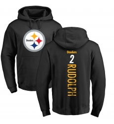 Nike Pittsburgh Steelers #2 Mason Rudolph Black Backer Pullover Hoodie