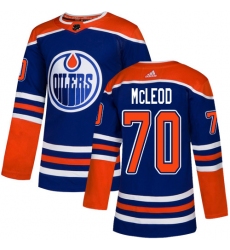 Youth Adidas Edmonton Oilers #70 Ryan McLeod Authentic Royal Blue Alternate NHL Jersey