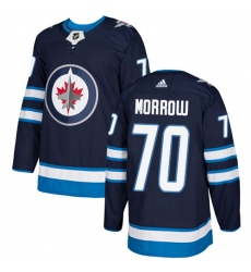 Men's Adidas Winnipeg Jets #70 Joe Morrow Premier Navy Blue Home NHL Jersey
