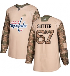Youth Adidas Washington Capitals #67 Riley Sutter Authentic Camo Veterans Day Practice NHL Jersey