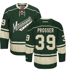Women's Reebok Minnesota Wild #39 Nate Prosser Premier Green Third NHL Jersey