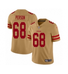 Youth San Francisco 49ers #68 Mike Person Limited Gold Inverted Legend Football Jersey