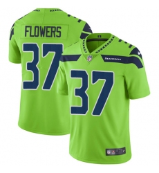 Men's Nike Seattle Seahawks #37 Tre Flowers Limited Green Rush Vapor Untouchable NFL Jersey