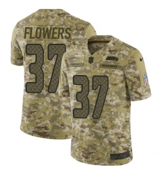 Youth Nike Seattle Seahawks #37 Tre Flowers Limited Camo 2018 Salute to Service NFL Jersey