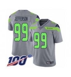 Youth Seattle Seahawks #99 Quinton Jefferson Limited Silver Inverted Legend 100th Season Football Jersey