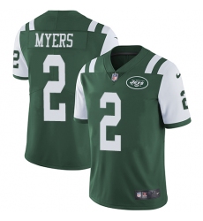 Youth Nike New York Jets #2 Jason Myers Green Team Color Vapor Untouchable Elite Player NFL Jersey