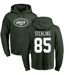 NFL Nike New York Jets #85 Neal Sterling Green Name & Number Logo Pullover Hoodie