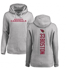NFL Women's Nike Arizona Cardinals #33 Tre Boston Ash Backer Pullover Hoodie