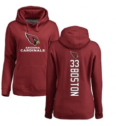 NFL Women's Nike Arizona Cardinals #33 Tre Boston Maroon Backer Pullover Hoodie