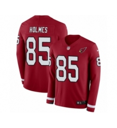 Men's Nike Arizona Cardinals #85 Gabe Holmes Limited Red Therma Long Sleeve NFL Jersey